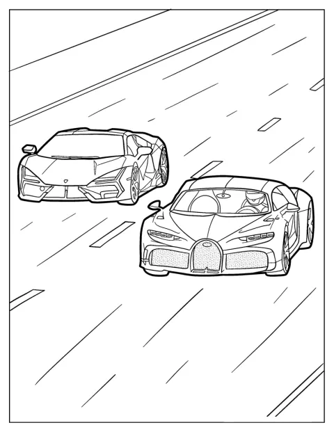 Un Lamborghini Revuelto se enfrenta a un Bugatti.