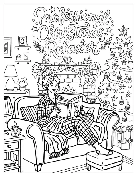 Una persona lee tranquilamente un libro junto a la chimenea.