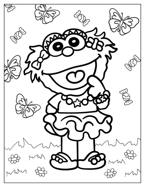 Zoe ist im niedlichen Kawaii-Stil dargestellt.