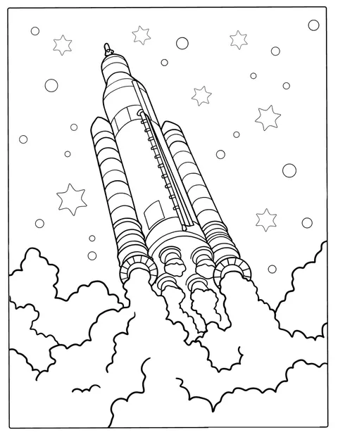 El cohete Space Launch System de la NASA espera listo para despegar.