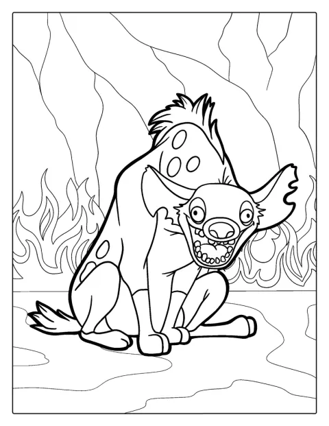 Lion King Hyena Coloring Sheet
