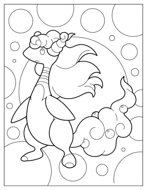 Mega Ampharos aparece con un estilo tierno y simpático.