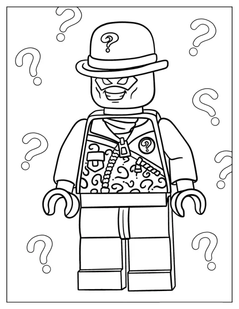 Coloring Page Of Lego Riddler