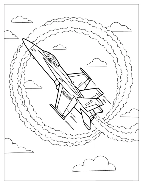 Il bombardiere supersonico F-111 Aardvark sfreccia attraverso le nuvole.