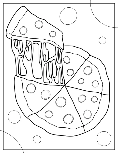 En pepperonipizza ligger med smeltet ost på toppen.