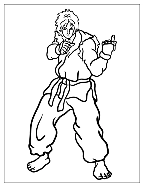 Ken Masters stoi gotowy do pojedynku.
