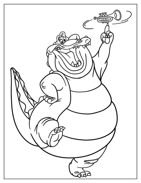 Louis The Alligator Coloring Page