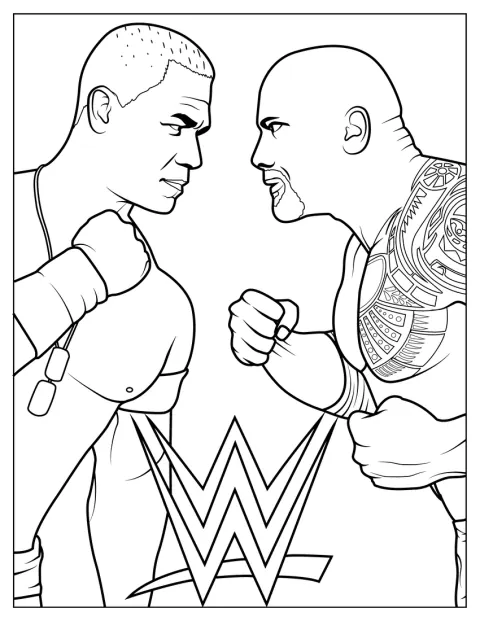 John Cena neemt het in de WWE-ring op tegen The Rock.