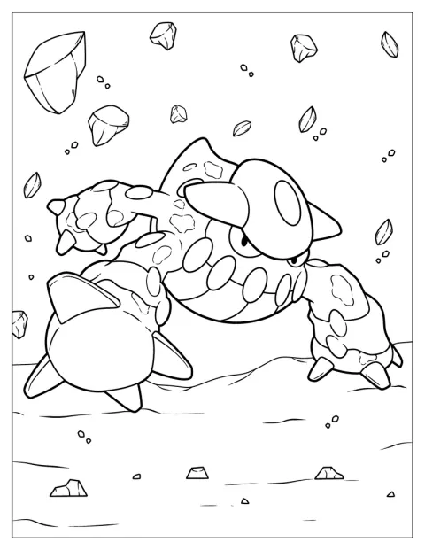 Heatran bojuje s protivníkem v dramatickém střetu.