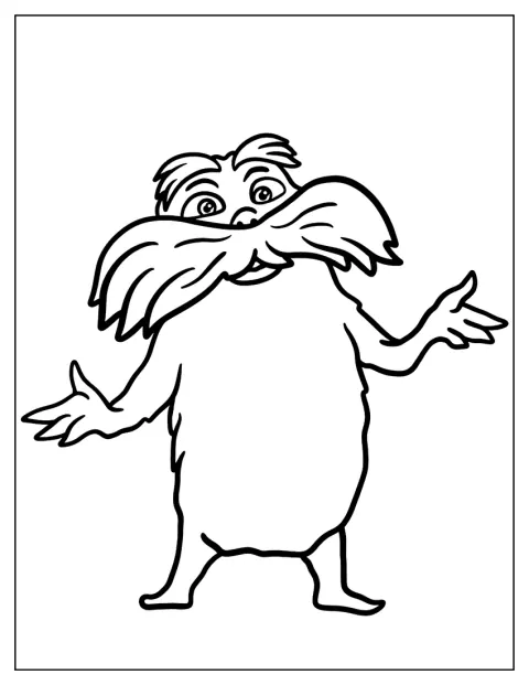Il Lorax è raffigurato da solo.