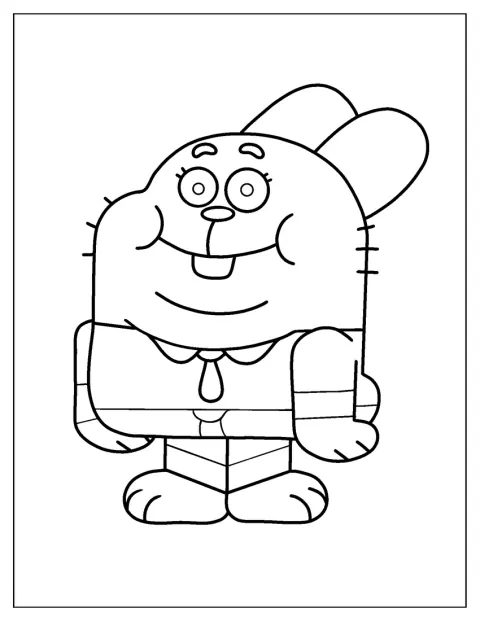 Richard Watterson aparece representado con un contorno sencillo.