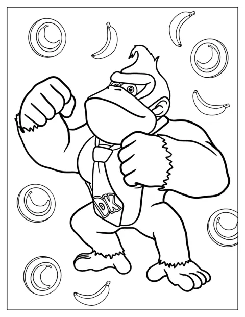 Donkey Kong Coloring Page