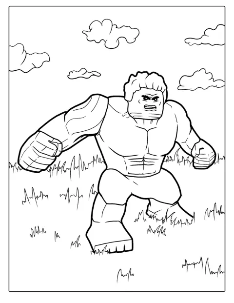 Lego-Hulken står redo för ett äventyr.