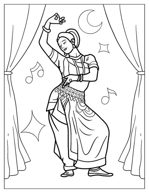 Una mujer interpreta una danza tradicional odissi.
