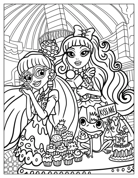 Ginger Breadhouse och Blondie Lockes står tillsammans på Ever After High.