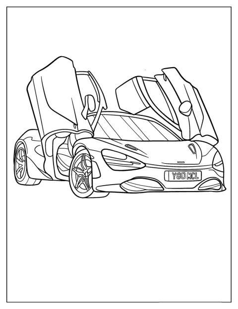 マクラーレン 720Sが、跳ね上がるドアを開けています。