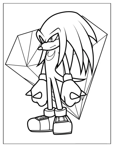 Knuckles se tient devant l’Émeraude-Mère.