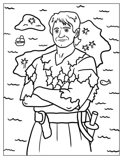 Robin Williams esittää aikuista Peter Pania Neverlandissa.