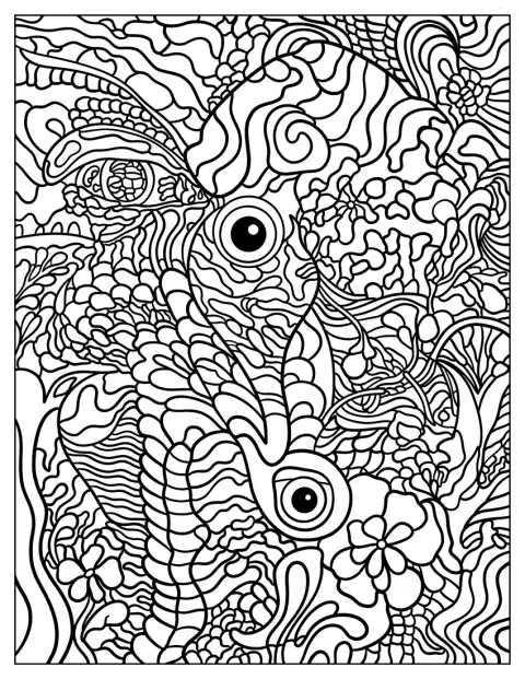 Full Page Hippie Coloring Page Of Mandala