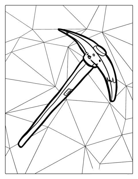 Fortnite Pickaxe Coloring Page