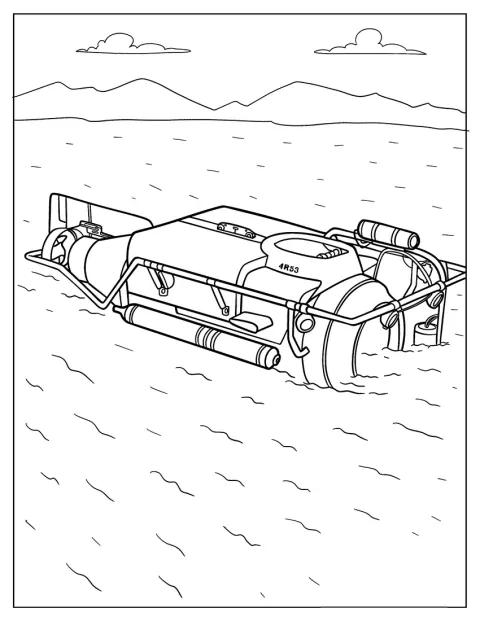 Un sous-marin émerge des eaux et remonte à la surface.