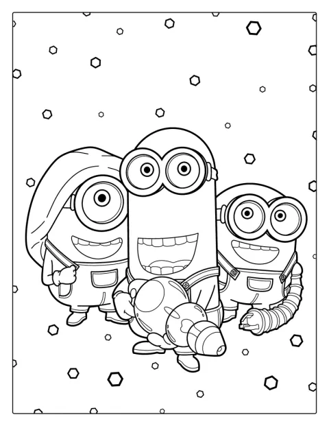 Minionki wygłupiają się w wesołych pozach.