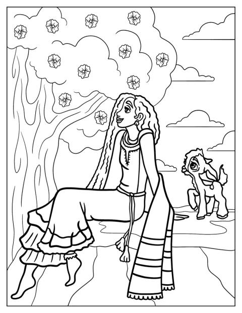 Asha en Valentino kijken vol verwondering naar de natuur.