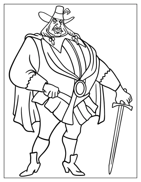 Le gouverneur Ratcliffe est représenté seul.