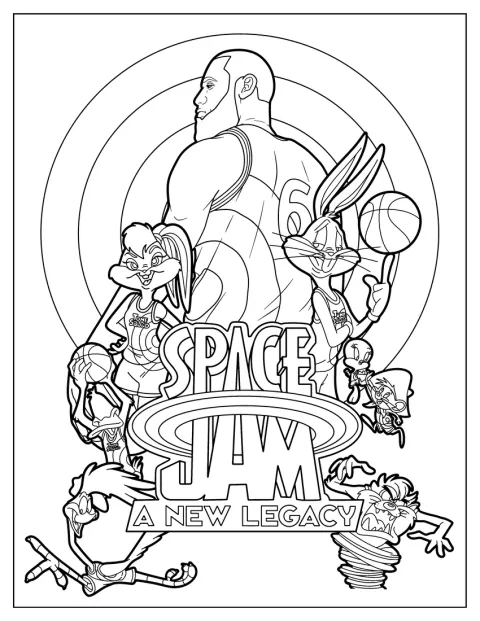 LeBron James je vyobrazen ve filmu Space Jam: Nová legenda.