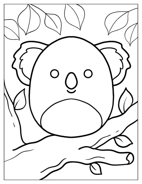 Kevin is een Squishmallow-koala die rechtop is afgebeeld.