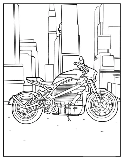 La moto électrique LiveWire de Harley Davidson est montrée de profil.