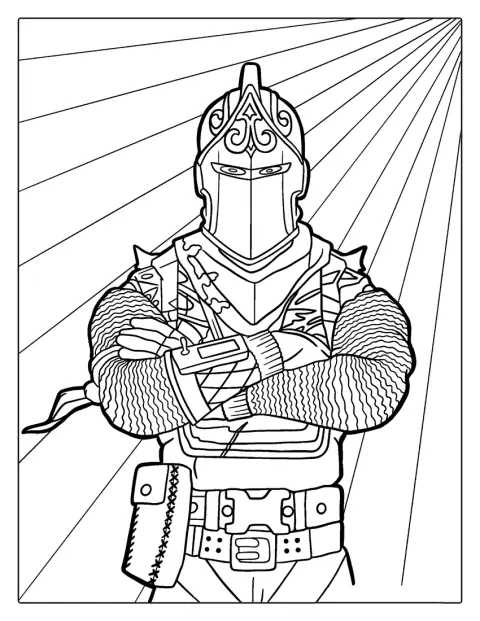 Fortnite Knight Skin Coloring For Kids
