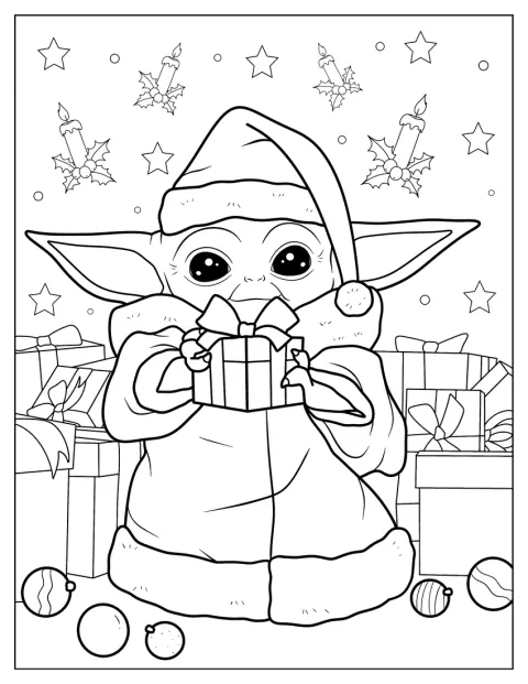 Baby Yoda aparece en el dibujo.