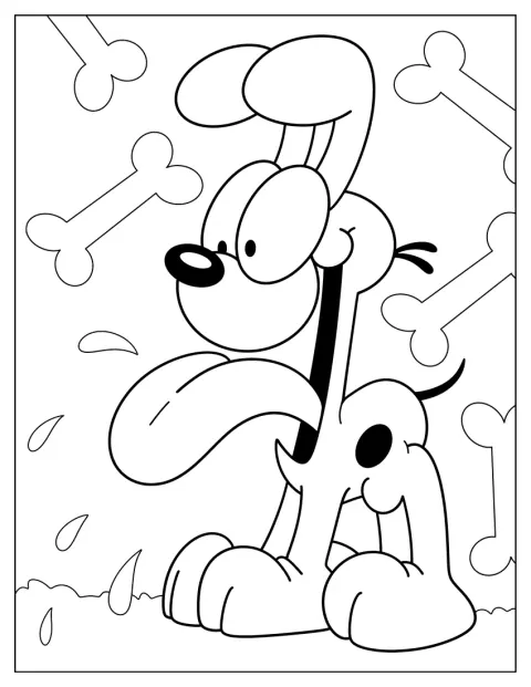 Odie mostra-se muito entusiasmado.