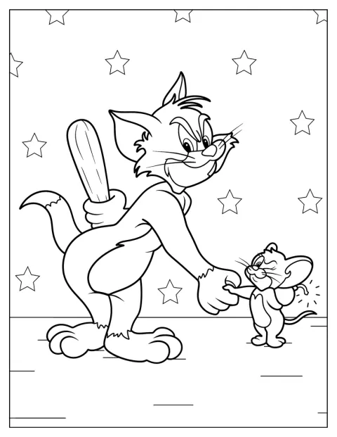 Tom och Jerry försöker överlista varandra.