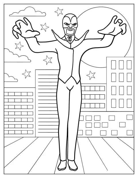 Hawk Moth appare con un’espressione minacciosa e un contorno semplice.