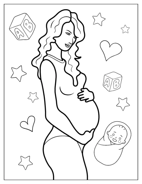 En gravid kvinde holder blidt om sin mave.