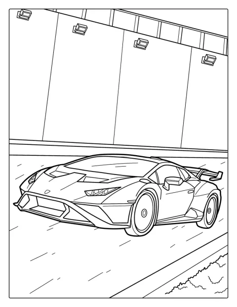 Un Lamborghini Huracan luce su carrocería deportiva y aerodinámica.