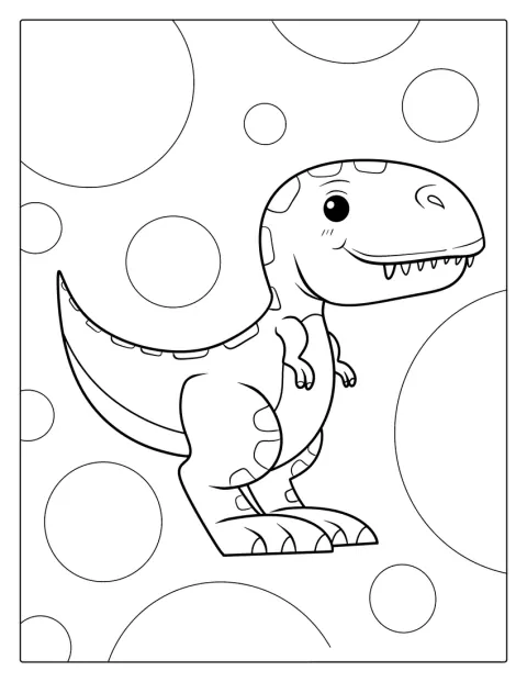 Ein T-Rex steht mit offenem Maul und kurzen Armen da.
