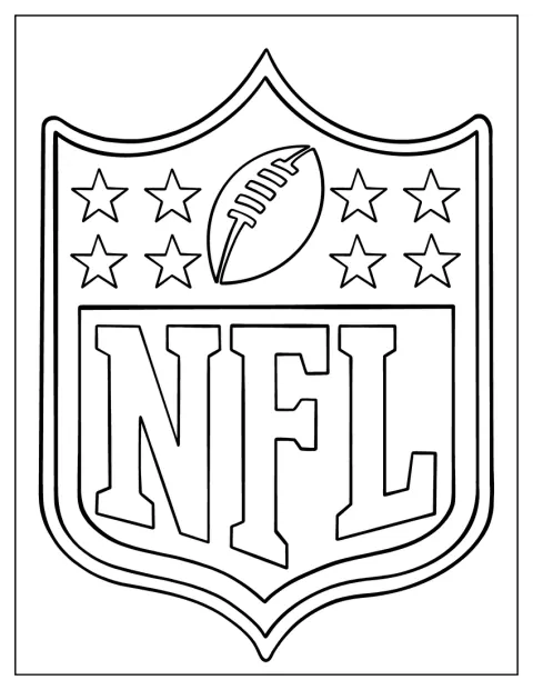 El logotipo de la NFL representa la liga de fútbol americano.