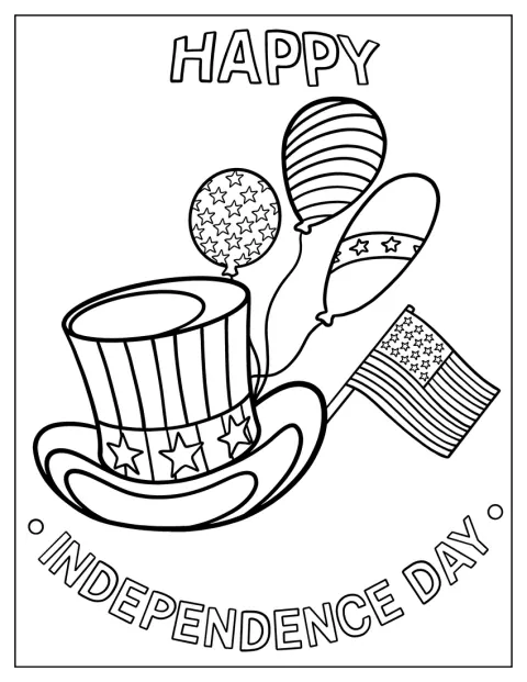 Een feestelijke afbeelding toont de viering van de Amerikaanse Onafhankelijkheidsdag.