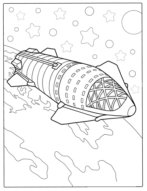 La fusée lunaire Starship de SpaceX est représentée prête au décollage.