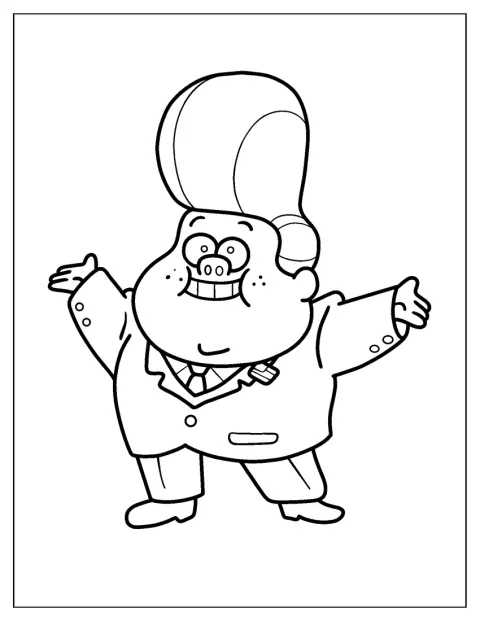 Li l Gideon In Suit Coloring Page