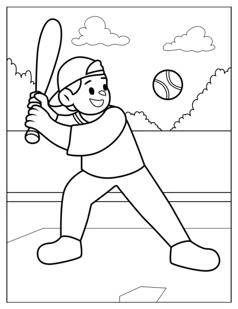 Kuvassa on yksinkertainen baseballaihe.