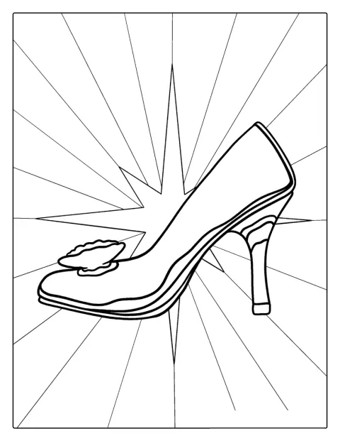 El delicado zapato de cristal de Cenicienta aparece solo.