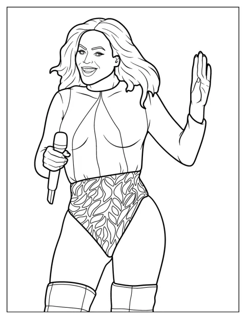 ビヨンセが「Single Ladies」の振り付けを踊っています。