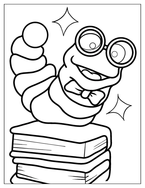 Booker T. Bookworm aparece sonriente.
