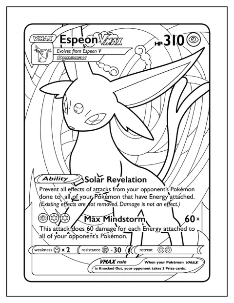 マックス・マインドストームのエーフィが描かれたポケモンカードです。