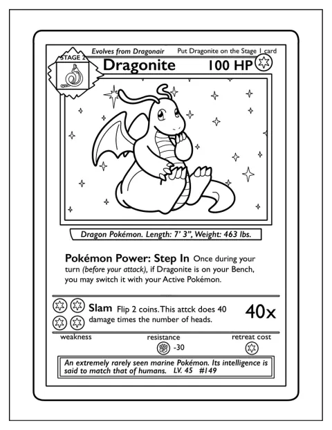Dragonite protagoniza la carta Pokémon Slam.