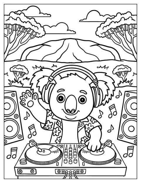 DJ Koala pincha música en medio de la jungla.